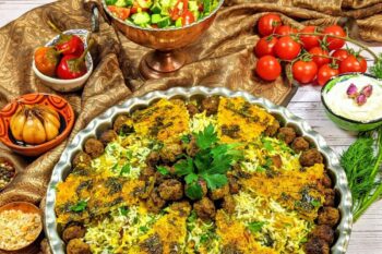 طرز تهیه کلم پلو شیرازی لذیذ و خوشمزه